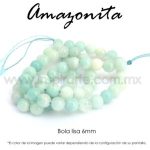 Amazonita bola lisa 6mm